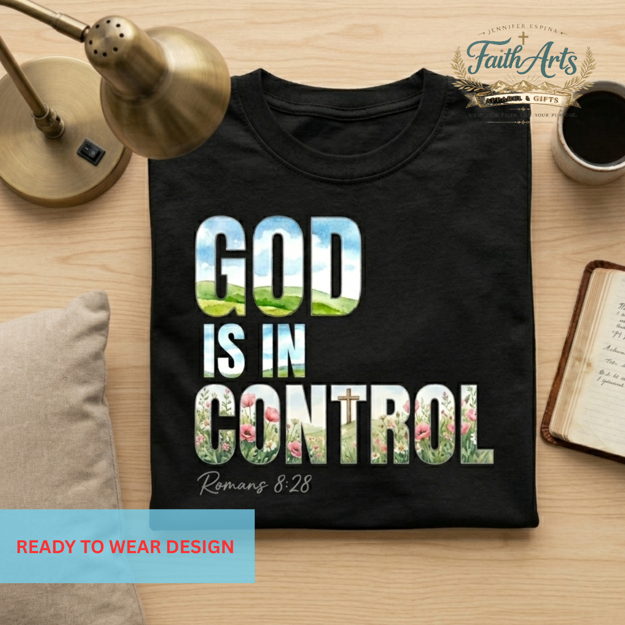 God is in Control T-shirt design